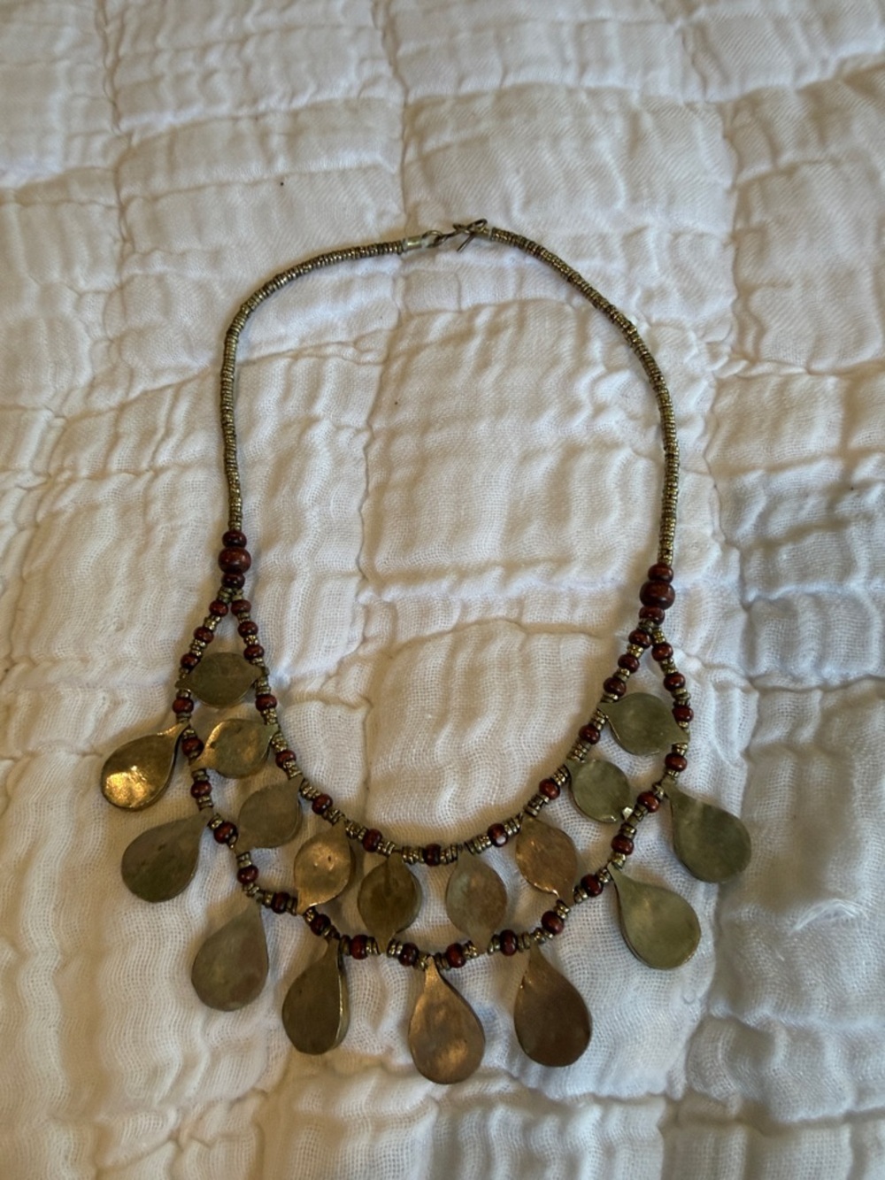 Handcrafted Blue Stone Multi-Drop Necklace - Picture 3 of 3